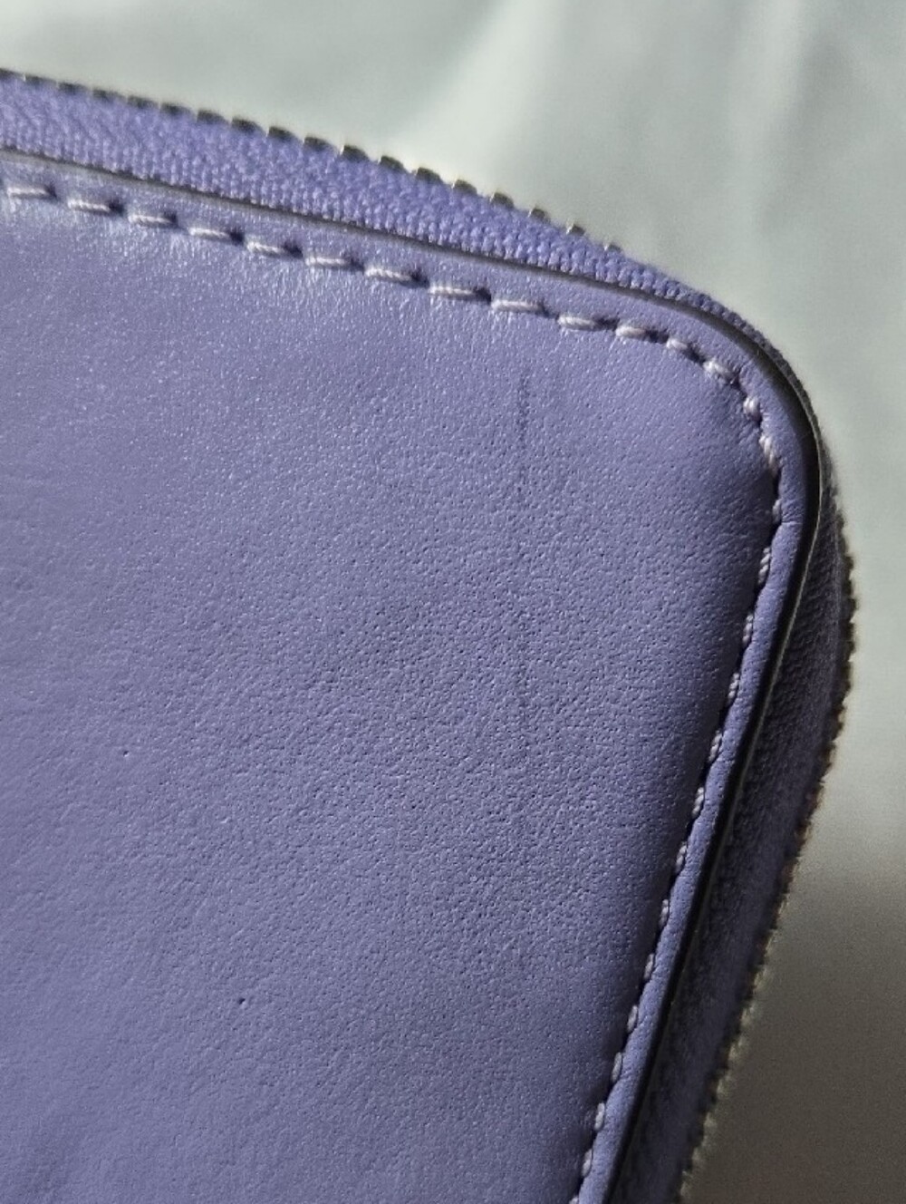 Coach Light Violet Leather Zip Around Wallet with Detachable Wrist Strap - Picture 15 of 15